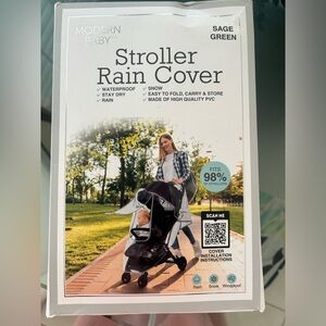 Stroller Rain Cover Universal NWT Baby Travel Weather Rare Color Sage Green